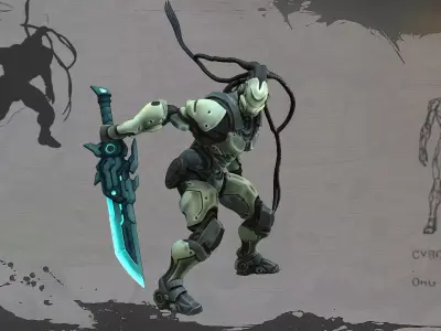 Chromejack Low-poly 3D model