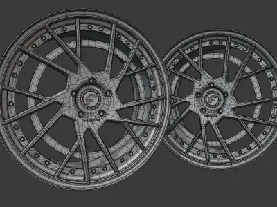 Technica Foged Tire Low-poly 3D model