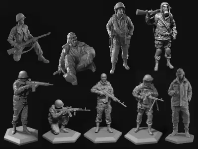Army ver  2 3D Model Pack