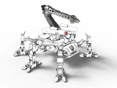 The sewer dredging robot 3D model