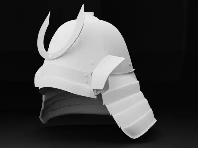Samurai Helmet 3D model get