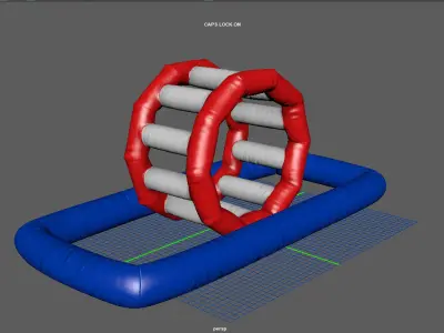 Modular inflatable water park ROLLER WALKER Low-poly 3D model