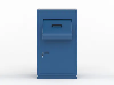Clothes Recycling Bin Free 3D model