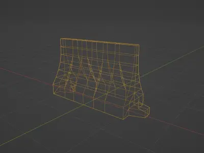 Road water barriers Free low-poly 3D model