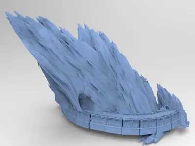 Lizard Man Town Hall Mining colony mountain  3D model