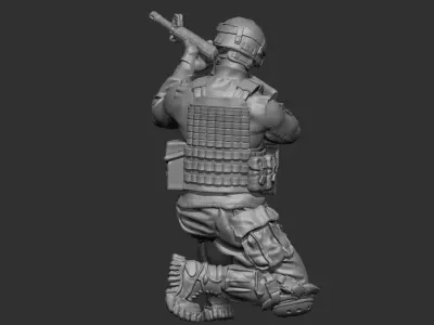 USA modern soldier 3 3D print model