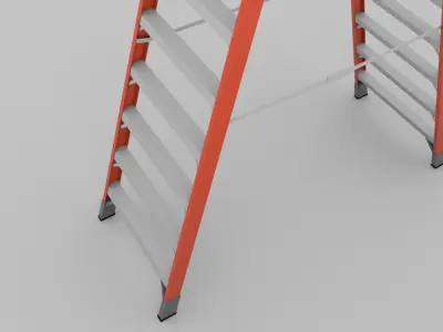 Heavy Duty 12 ft Ladder 3D model