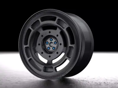 Rims carbon fiber industrial   auto racer 3D model