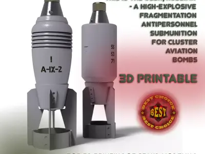 AO1  AO1 Sch  Submunition for cluster avia bomb 3D printable  3D model
