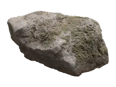  Cool Toned Low Mossy Smooth Large Rock Boulder Model  purchase