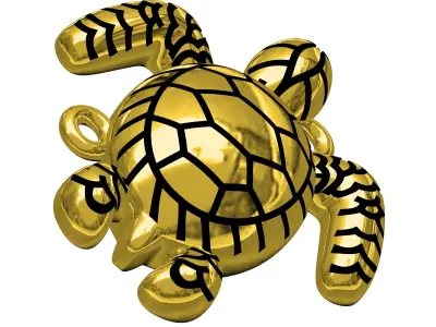 Small and Simple Turtle Pendant 3D print model