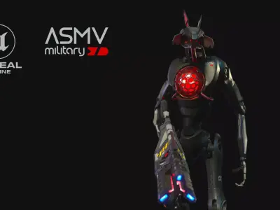 Robot Cyborg 4761A Low-poly 3D model