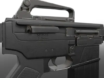 Custom M16 Rifle 3D model