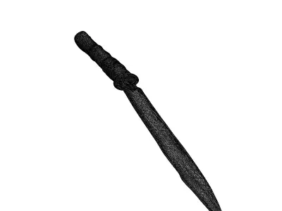 Bloody Bowie Knife Game Ready Low-poly 3D model