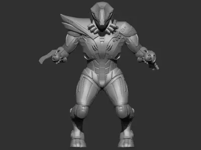 Mech Soldier 3D Printable 3D print model