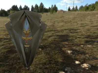 Shield fantasy 3D model Low-poly 3D model