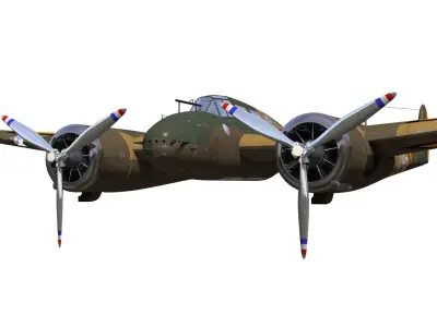 fokker G-I 3D model purchase
