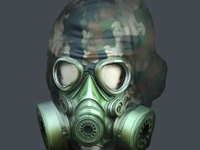 Helmet 3d model military combat Military Low-poly Low-poly 3D model 12
