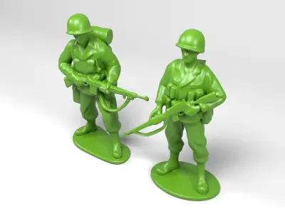 Plastic soldiers figures 2 3D print model