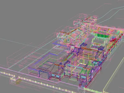 Chinese Style Architecture 3D model 13
