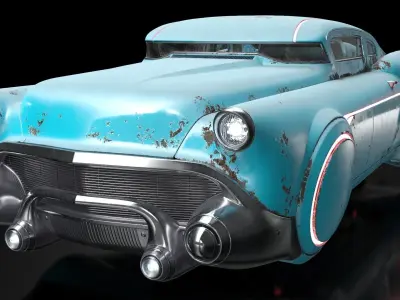 Futuristic flying car 3D model