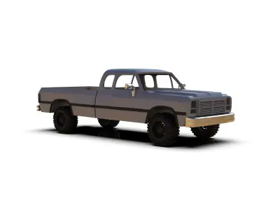 DODGE RAM CLUBCAP 250 1991 TRUCK 3D print model