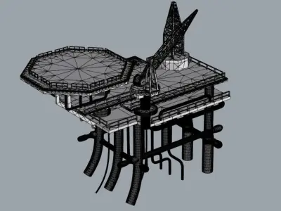 Oil Rig 3D model purchase