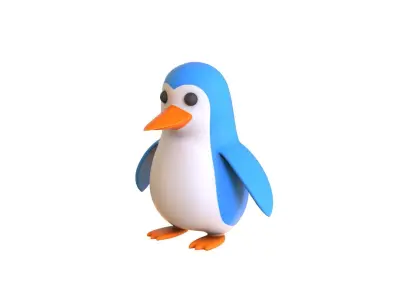 Cartoon Penguin v008 Low-poly 3D model