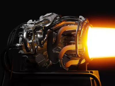 Sci-fi rocket engine 3D model