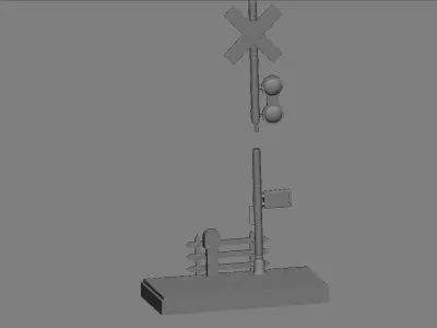 TRAIN WAY BASE DIORAMA 3D print model