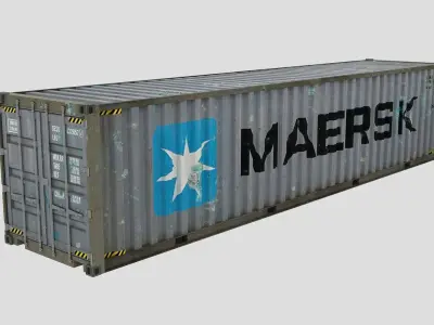 Cargo Shipping Container 3D model 02 Low-poly 3D model