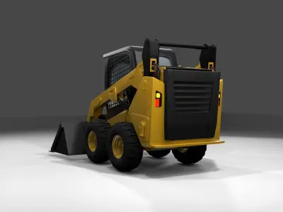Realistic Skid Steer Loader 3D Model PBR Game Ready Free 3D model