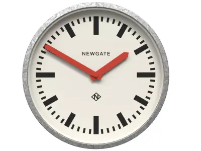 Newgate Luggage Wall Clock Iconic Industrial Railway Design Low-poly 3D model