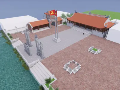 Temple An Thai Free 3D model