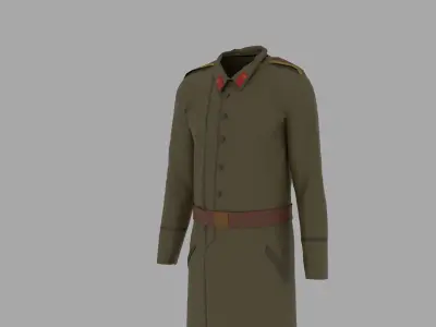 World War II USSR Russia Military Uniform Low-poly 3D model