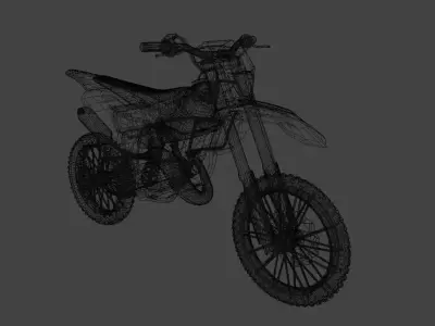 KTM  SX125 Low-poly 3D model