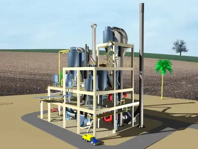 Iron Ore Plant Free 3D model
