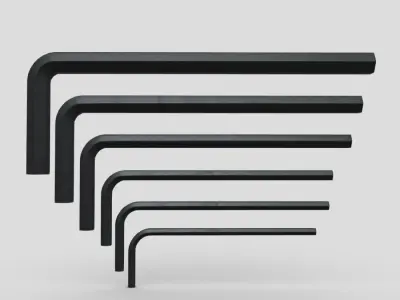 Allen Keys Low-poly 3D model purchase