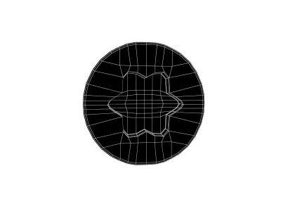 Screw v3 002 Low-poly 3D model