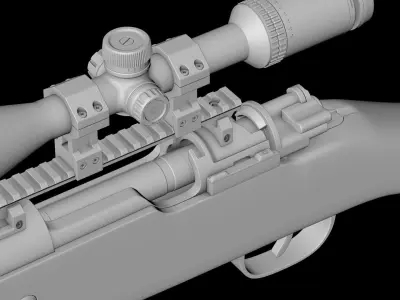 Kar98k two rifles 3D model