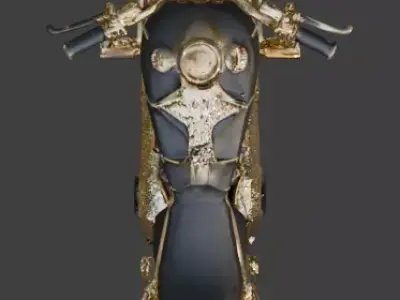 Venomous Serpent Jeweled Motorcycle Low-poly 3D model