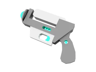 3d cartoon retro space blaster icon 3D model buy