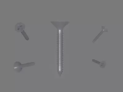 screw 3D model Textured