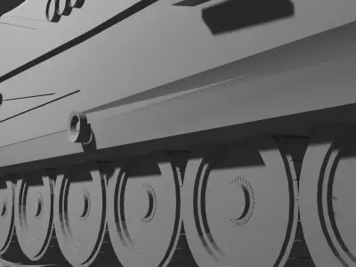 The Battle Tank Low-poly 3D model