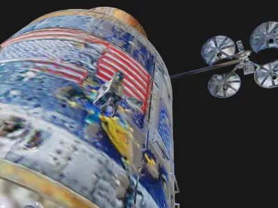 Apollo Space Capsule 3D model Low-poly 3D model