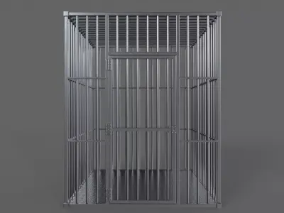 PBR Big Cage 1 Low-poly 3D model
