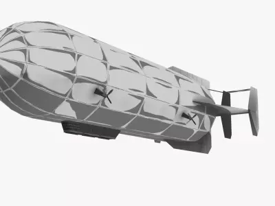 Zeppelin Airship Low-poly 3D model purchase