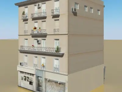 Photorealistic Low Poly Building 3D model