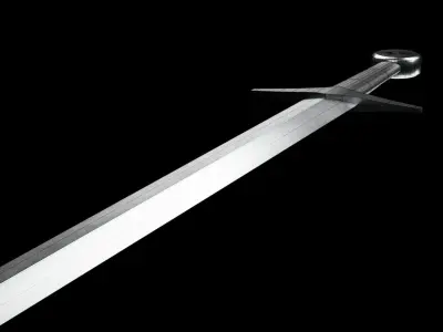 Low poly medieval sword Low-poly 3D model