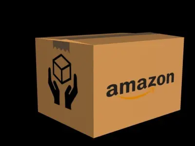 Amazon box Low-poly 3D model